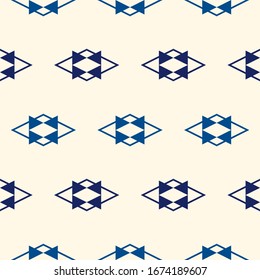 Geometric seamless pattern. Minimal style surface print. Diamond, rhombus motif ornament. Simple geo shapes background. Linear ornamental wallpaper. Vector abstract digital paper