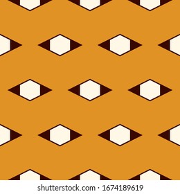 Geometric seamless pattern. Minimal style surface print. Diamond, rhombus motif ornament. Simple geo shapes background. Linear ornamental wallpaper. Vector abstract digital paper