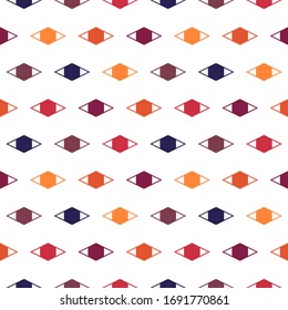 Geometric seamless pattern. Minimal style surface print. Diamond, rhombus motif ornament. Simple geo shapes background. Linear ornamental wallpaper. Vector abstract digital paper