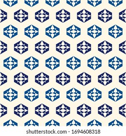Geometric seamless pattern. Minimal style surface print. Repeated stars, wind rose motif ornament. Simple geo shapes background. Modern ornamental wallpaper. Vector abstract digital paper
