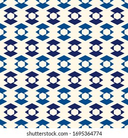 Geometric seamless pattern. Minimal style surface print. Arrows, diamonds motif ornament. Simple geo shapes background. Ethnic, tribal ornamental wallpaper. Vector abstract digital paper
