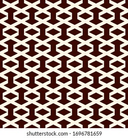 Geometric seamless pattern. Minimal style surface print. Arrows, diamonds motif ornament. Simple geo shapes background. Ethnic, tribal ornamental wallpaper. Vector abstract digital paper