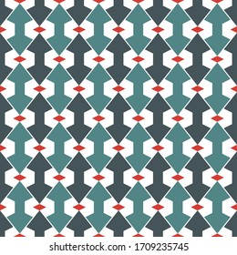 Geometric seamless pattern. Minimal style surface print. Arrows, pointers, cursors motif ornament. Simple geo shapes background. Ethnic, tribal ornamental wallpaper. Vector abstract digital paper