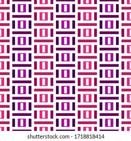 Geometric seamless pattern. Minimal style background. Modular grid print. Straight stripe, line, stroke, rectangle, block ornament. Contemporary simple geo wallpaper. Modern abstract vector design
