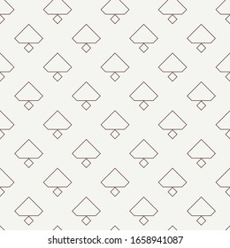 Geometric seamless pattern. Minimal suface print. Bell motif ornament. Simple geo background. Ornamental wallpaper. Vector abstract digital paper