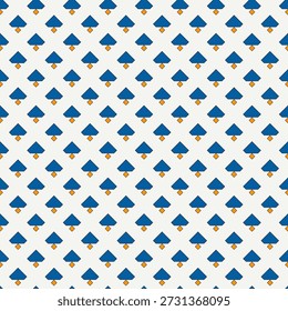 Geometric seamless pattern. Minimal suface print. Bell motif ornament. Simple geo background. Ornamental wallpaper. Vector abstract digital paper