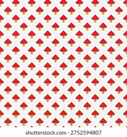 Geometric seamless pattern. Minimal suface print. Bell motif ornament. Simple geo background. Ornamental wallpaper. Vector abstract digital paper
