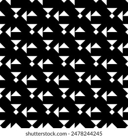 Geometric seamless pattern. Minimalist modern print. Simple background. Arrow motif. Geo ornament. Trendy contemporary wallpaper. Abstract design. Vector artwork
