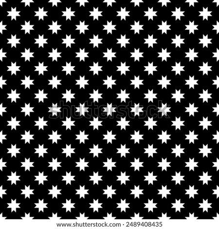 Geometric seamless pattern. Minimalist modern print. Simple background. Stars motif. Geo ornament. Trendy contemporary wallpaper. Abstract design. Vector artwork