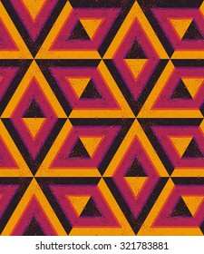 Geometric seamless pattern, minimalist polygon art, five colors, each color in a separate group, venomous palette, vector EPS 8