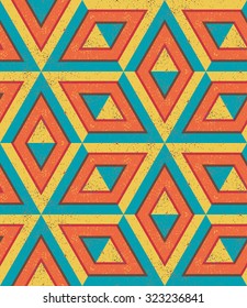 geometric seamless pattern, minimalistic polygon art, five colors, each color in a separate group, very bright, vector EPS 8