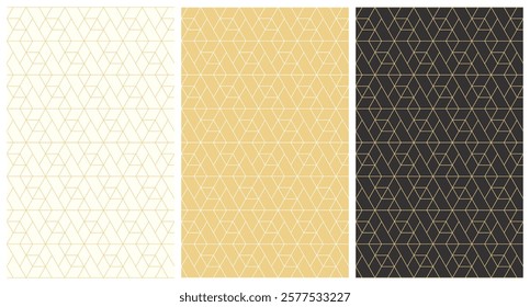 Geometric seamless pattern, Modern continuously background, abstract gold, yellow and black. backdrop, fabric, concept. simple graphics vector