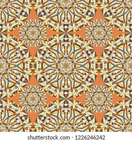 Geometric seamless pattern, modern design colorful texture, vector abstract ornamental background.