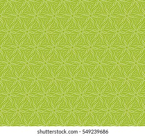 Geometric seamless pattern. Modern floral ornament. green color. vector illustration. For the interior design, wallpaper, decoration print, fill pages
