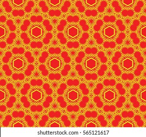 Geometric seamless pattern. Modern floral ornament. vector illustration. For the interior design, wallpaper, decoration print, fill pages