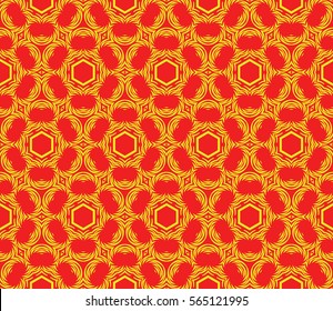 Geometric seamless pattern. Modern floral ornament. vector illustration. For the interior design, wallpaper, decoration print, fill pages