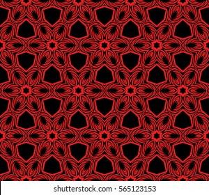 Geometric seamless pattern. Modern floral ornament. vector illustration. For the interior design, wallpaper, decoration print, fill pages