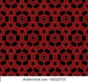 Geometric seamless pattern. Modern floral ornament. vector illustration. For the interior design, wallpaper, decoration print, fill pages