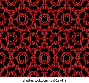 Geometric seamless pattern. Modern floral ornament. vector illustration. For the interior design, wallpaper, decoration print, fill pages