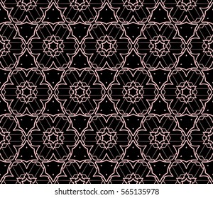 Geometric seamless pattern. Modern floral ornament. vector illustration. For the interior design, wallpaper, decoration print, fill pages