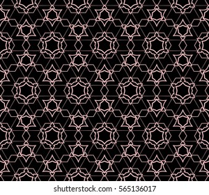 Geometric seamless pattern. Modern floral ornament. vector illustration. For the interior design, wallpaper, decoration print, fill pages