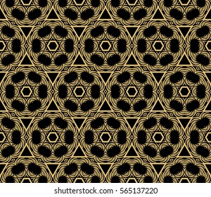 Geometric seamless pattern. Modern floral ornament. vector illustration. For the interior design, wallpaper, decoration print, fill pages