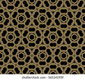 Geometric seamless pattern. Modern floral ornament. vector illustration. For the interior design, wallpaper, decoration print, fill pages