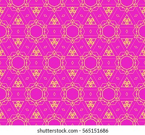 Geometric seamless pattern. Modern floral ornament. vector illustration. For the interior design, wallpaper, decoration print, fill pages