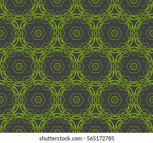 Geometric seamless pattern. Modern floral ornament. vector illustration. For the interior design, wallpaper, decoration print, fill pages