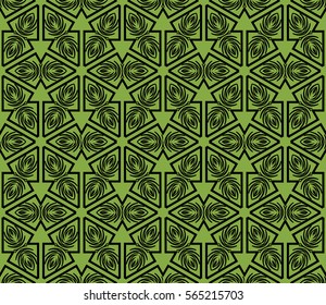 Geometric seamless pattern. Modern floral ornament. vector illustration. For the interior design, wallpaper, decoration print, fill pages