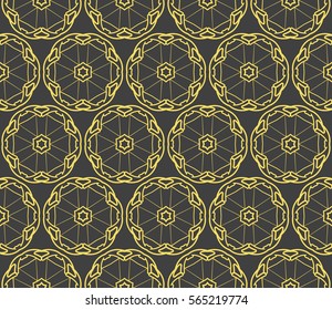 Geometric seamless pattern. Modern floral ornament. vector illustration. For the interior design, wallpaper, decoration print, fill pages