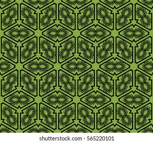 Geometric seamless pattern. Modern floral ornament. vector illustration. For the interior design, wallpaper, decoration print, fill pages