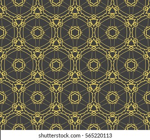 Geometric seamless pattern. Modern floral ornament. vector illustration. For the interior design, wallpaper, decoration print, fill pages