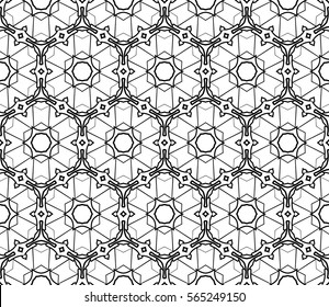 Geometric seamless pattern. Modern floral ornament. vector illustration. For the interior design, wallpaper, decoration print, fill pages
