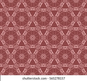Geometric seamless pattern. Modern floral ornament. vector illustration. For the interior design, wallpaper, decoration print, fill pages