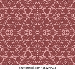 Geometric seamless pattern. Modern floral ornament. vector illustration. For the interior design, wallpaper, decoration print, fill pages