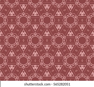 Geometric seamless pattern. Modern floral ornament. vector illustration. For the interior design, wallpaper, decoration print, fill pages