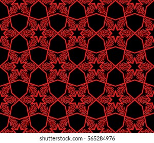 Geometric seamless pattern. Modern floral ornament. vector illustration. For the interior design, wallpaper, decoration print, fill pages
