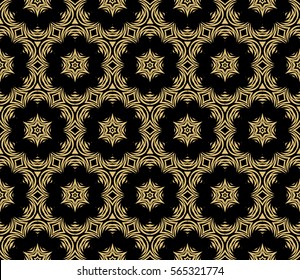 Geometric seamless pattern. Modern floral ornament. vector illustration. For the interior design, wallpaper, decoration print, fill pages