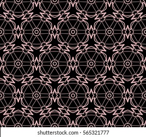 Geometric seamless pattern. Modern floral ornament. vector illustration. For the interior design, wallpaper, decoration print, fill pages