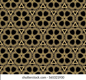 Geometric seamless pattern. Modern floral ornament. vector illustration. For the interior design, wallpaper, decoration print, fill pages