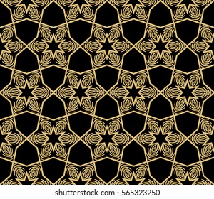 Geometric seamless pattern. Modern floral ornament. vector illustration. For the interior design, wallpaper, decoration print, fill pages