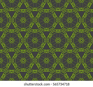 Geometric seamless pattern. Modern floral ornament. vector illustration. For the interior design, wallpaper, decoration print, fill pages