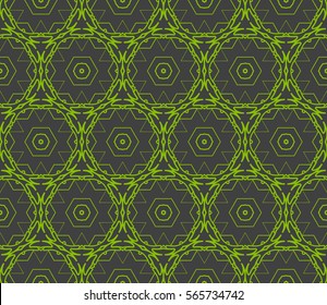 Geometric seamless pattern. Modern floral ornament. vector illustration. For the interior design, wallpaper, decoration print, fill pages