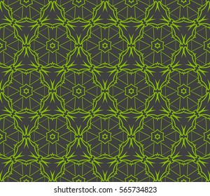 Geometric seamless pattern. Modern floral ornament. vector illustration. For the interior design, wallpaper, decoration print, fill pages