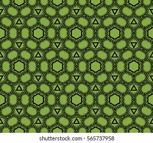 Geometric seamless pattern. Modern floral ornament. vector illustration. For the interior design, wallpaper, decoration print, fill pages