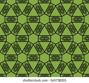 Geometric seamless pattern. Modern floral ornament. vector illustration. For the interior design, wallpaper, decoration print, fill pages