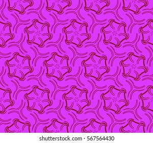 Geometric seamless pattern. Modern floral ornament. vector illustration. For the interior design, wallpaper, decoration print, fill pages