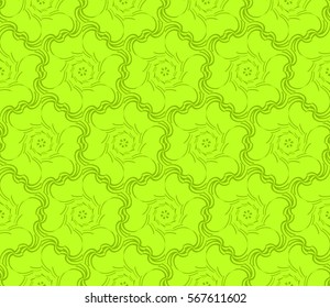 Geometric seamless pattern. Modern floral ornament. vector illustration. For the interior design, wallpaper, decoration print, fill pages