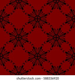 Geometric seamless pattern. Modern floral ornament. vector illustration. For the interior design, wallpaper, decoration print, fill pages, invitation card, cover book